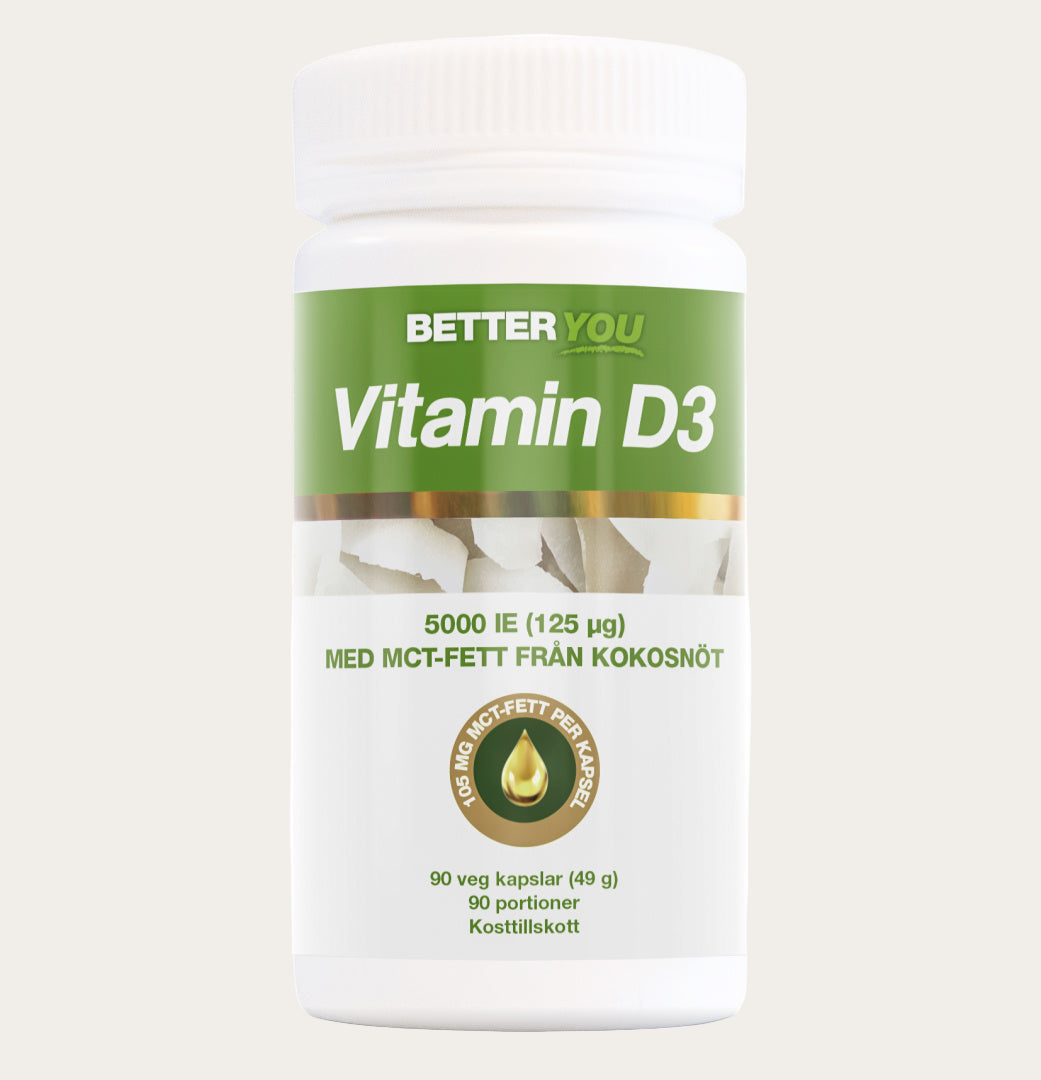 Better You Vitamin D3 5000IE + MCT 90 Kapslar