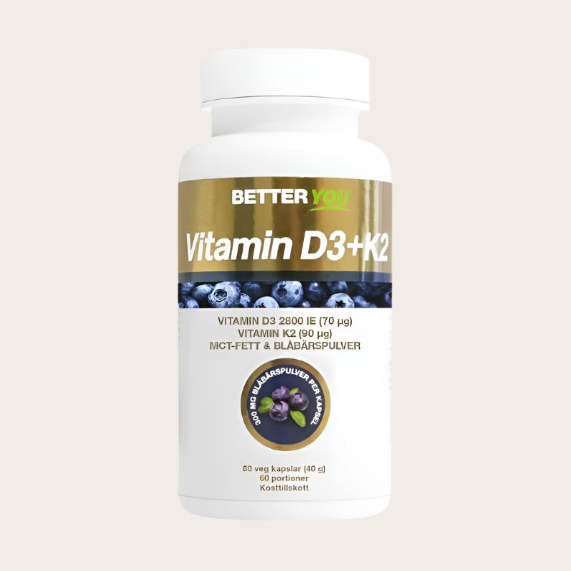 Better You Vitamin D3+K2 60 kapslar