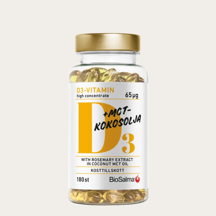 BioSalma D3 Vitamin 65 ¬µg+ MCT 180 Kapslar