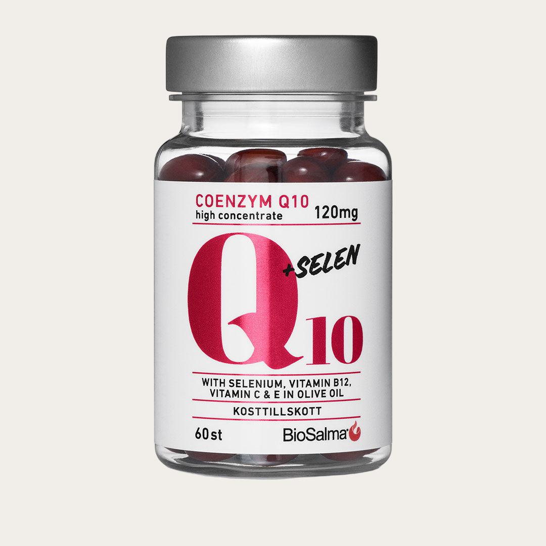 Köp BioSalma Q10 Coenzym 120mg + selen 60 Kapslar hos Activelife.se