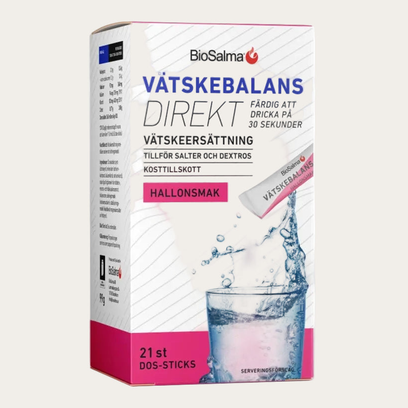 BioSalma Vätskebalans Direkt 21 pcs Hallon