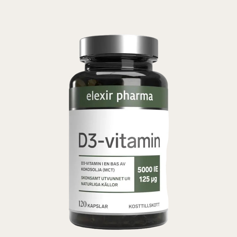 Elexir Pharma D3-Vitamin 5000IE 120 Kapslar