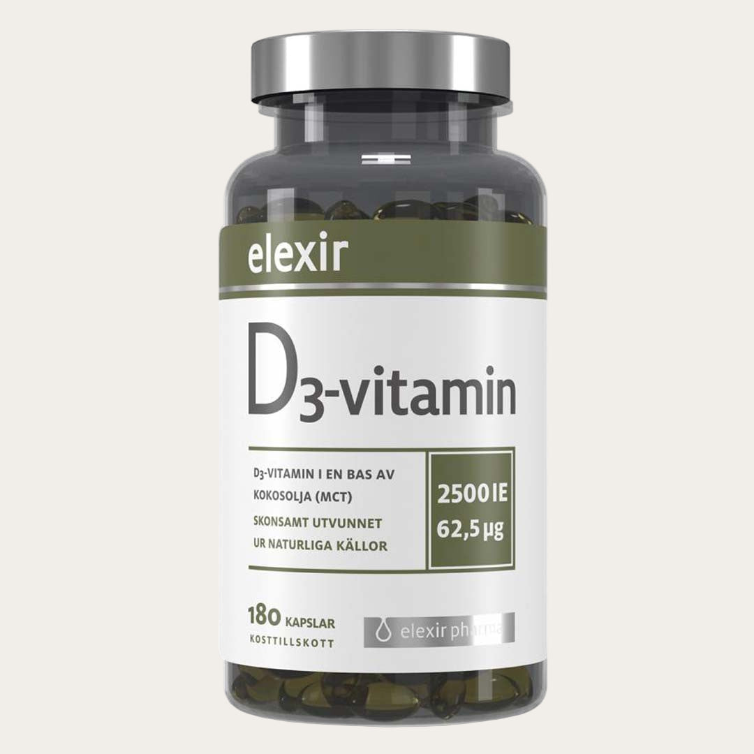 Elexir Pharma D3 Vitamin 2500IE 180 Kapslar