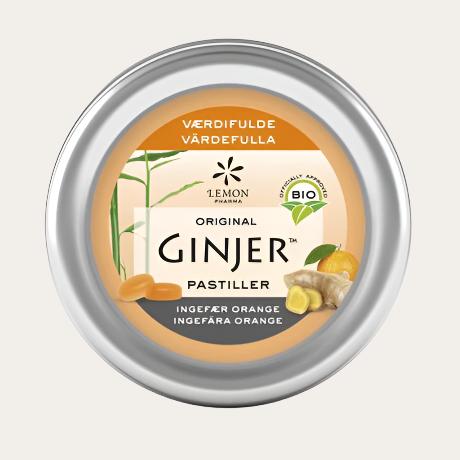 Ginjer Pastiller Ingefära Apelsin 40g