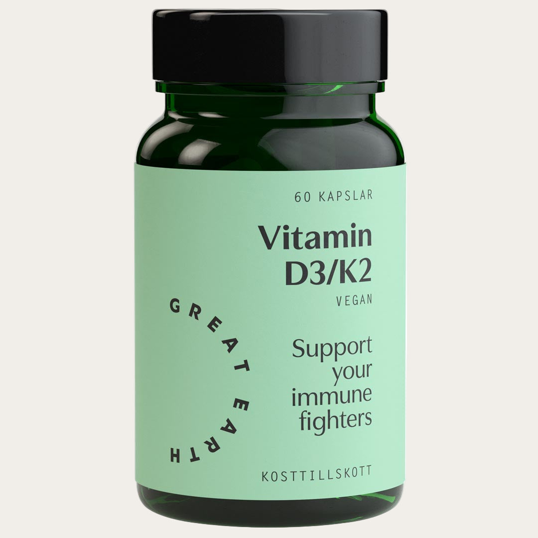 Great Earth Vitamin D3/K2 60 Kapslar