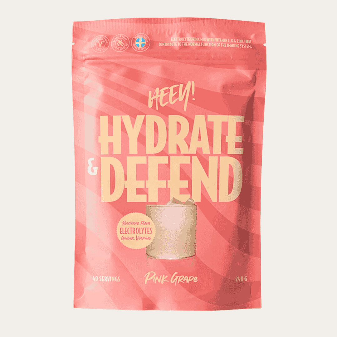 Heey! Hydrate & Defend Electrolytes + Immune Support 240 g Pink Grape