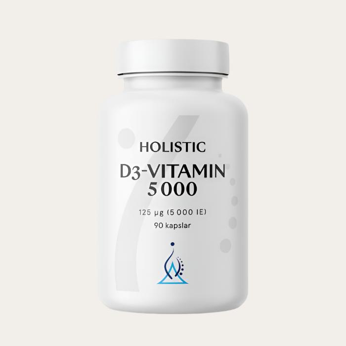 Holistic D3-vitamin 5000, 90 kapslar