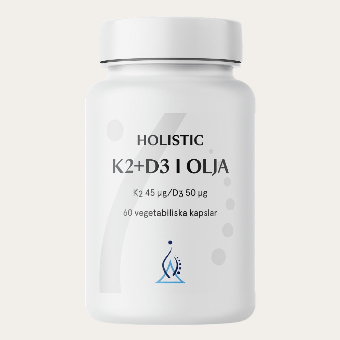 Holistic K2+D3-vitamin i olja, 60 kapslar | Leder & muskler