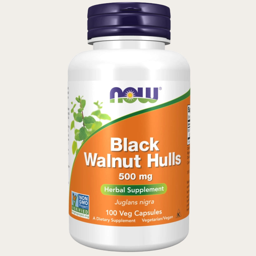 NOW Black Walnut Hulls 500 mg 100 Kapslar