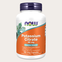 NOW Potassium (Kalium) Citrate 180 veg Kapslar