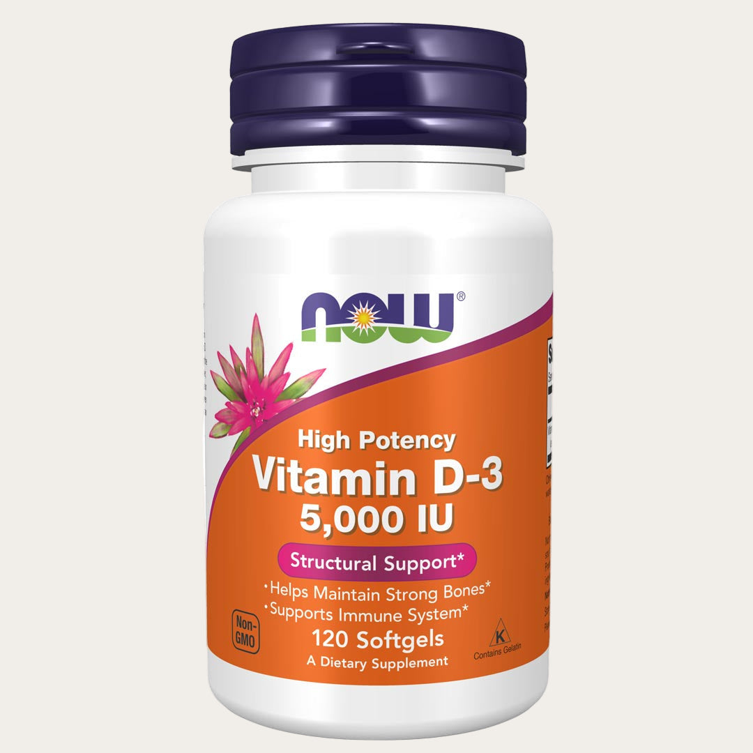 NOW VitaminD-3 5000IU 120 Kapslar