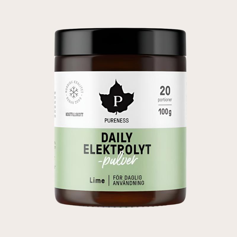Pureness Daily elektrolytpulver Lime 100g
