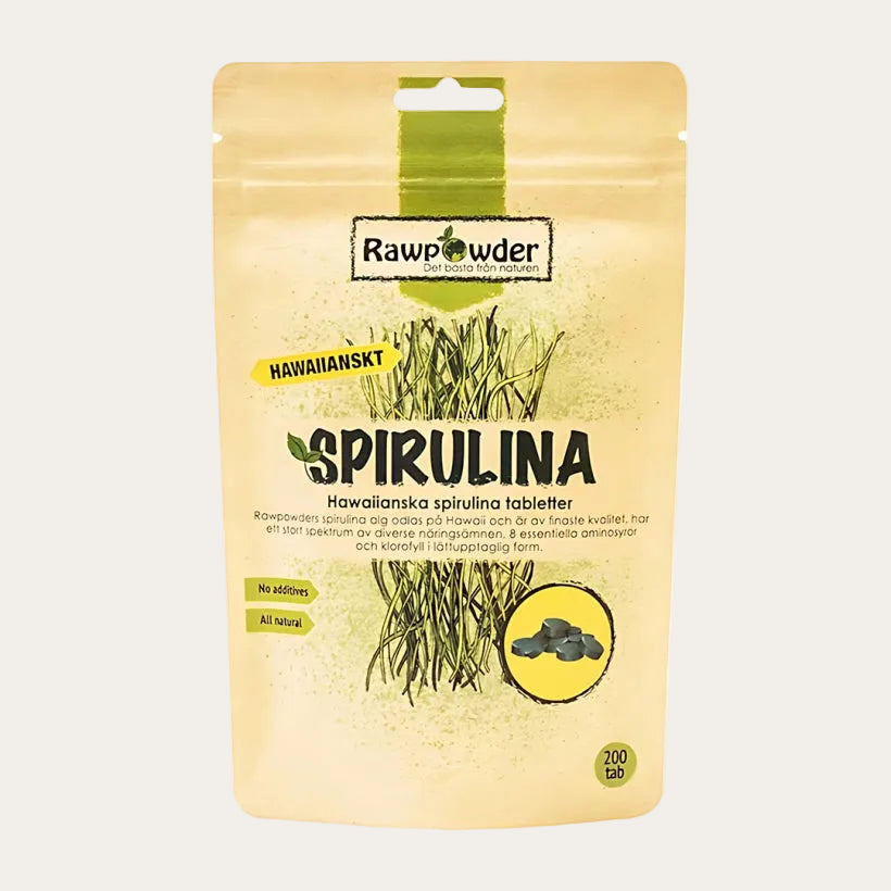 Rawpowder Spirulina Hawaii 200 tabletter