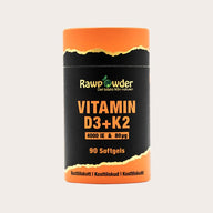 Rawpowder Vitamin D3 4000 IE + K2 80μg 90 kapslar